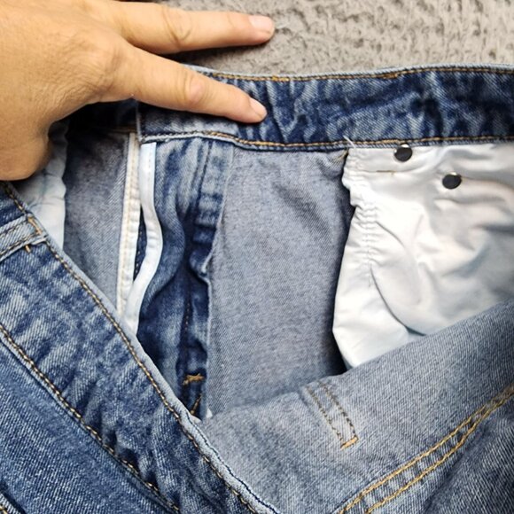 HDLTE Jeans Womens Large Faded Stretch High Rise Wide Leg - Picture 10 of 14